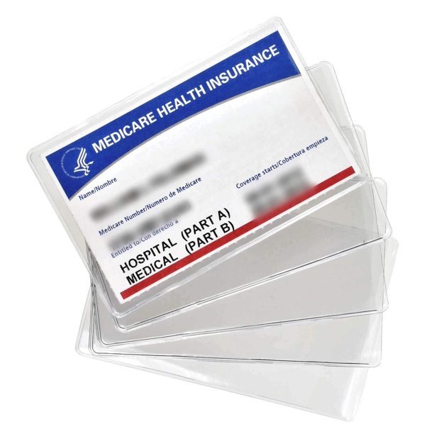 5 New Medicare Card Holders Protector Sleeves Clear 6mil ...