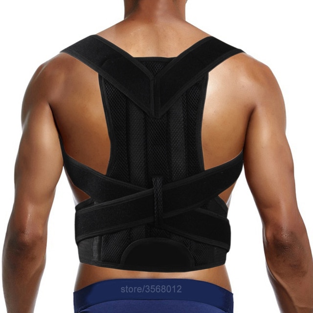 Adjustable Posture Corrector Medical Bar Belt Brace Back Brace Upper ...