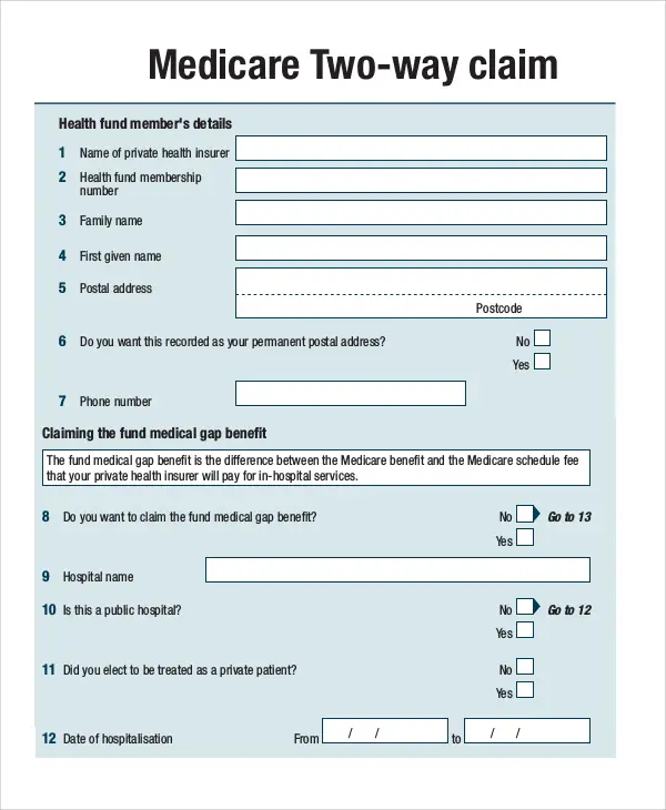 Indigenous medicare card application form