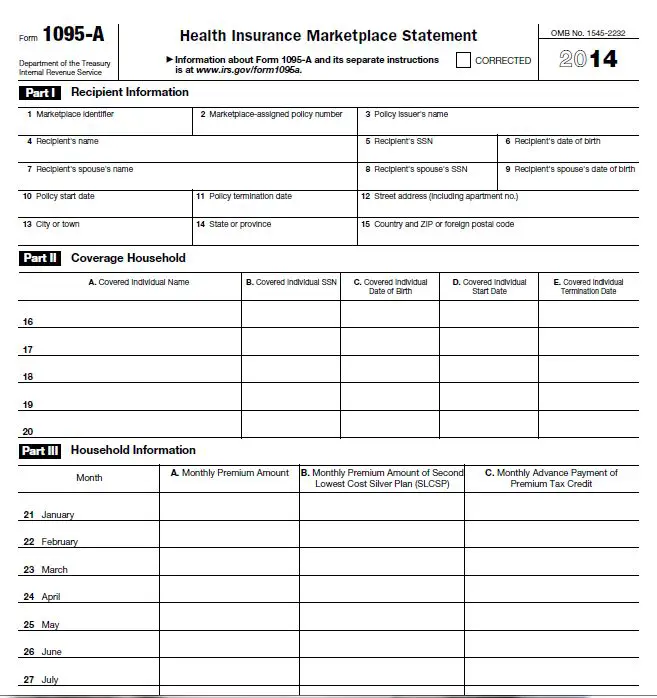 IRS Form 1095