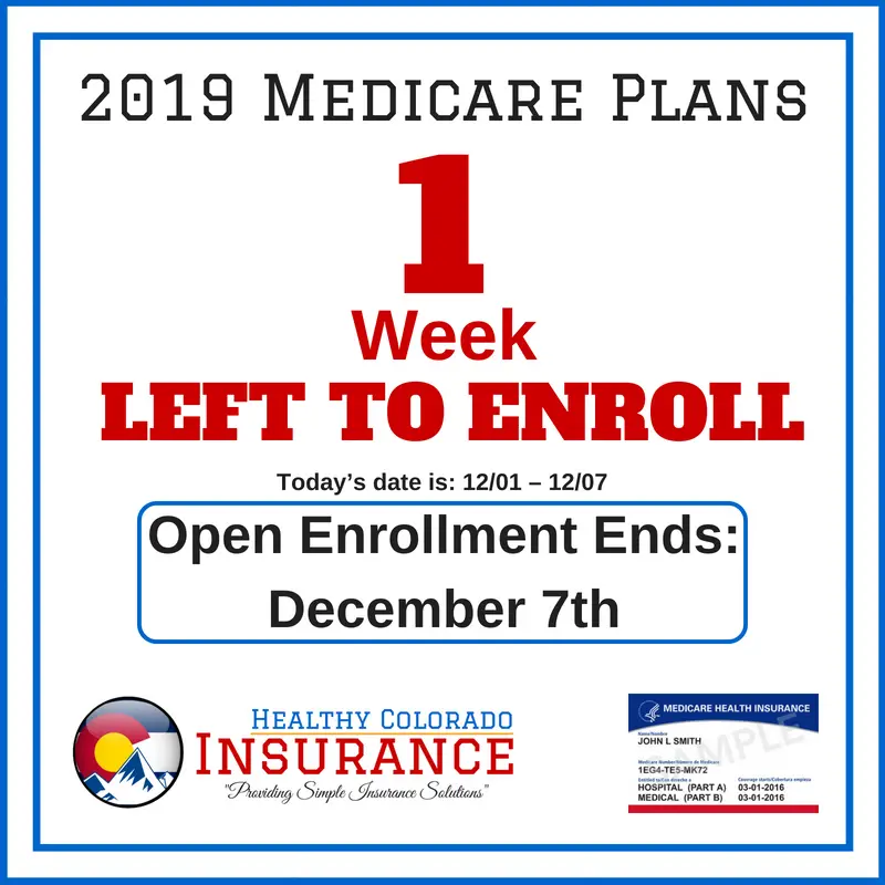 It is the #Medicare Annual Enrollment Period. You have 1 week to make ...