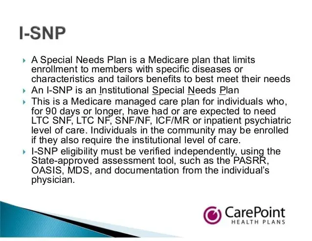 Medicare Advantage Special Needs Plan