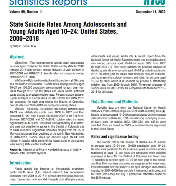 Medicare Agent News: State Suicide Rates Among Adolescents and Young ...