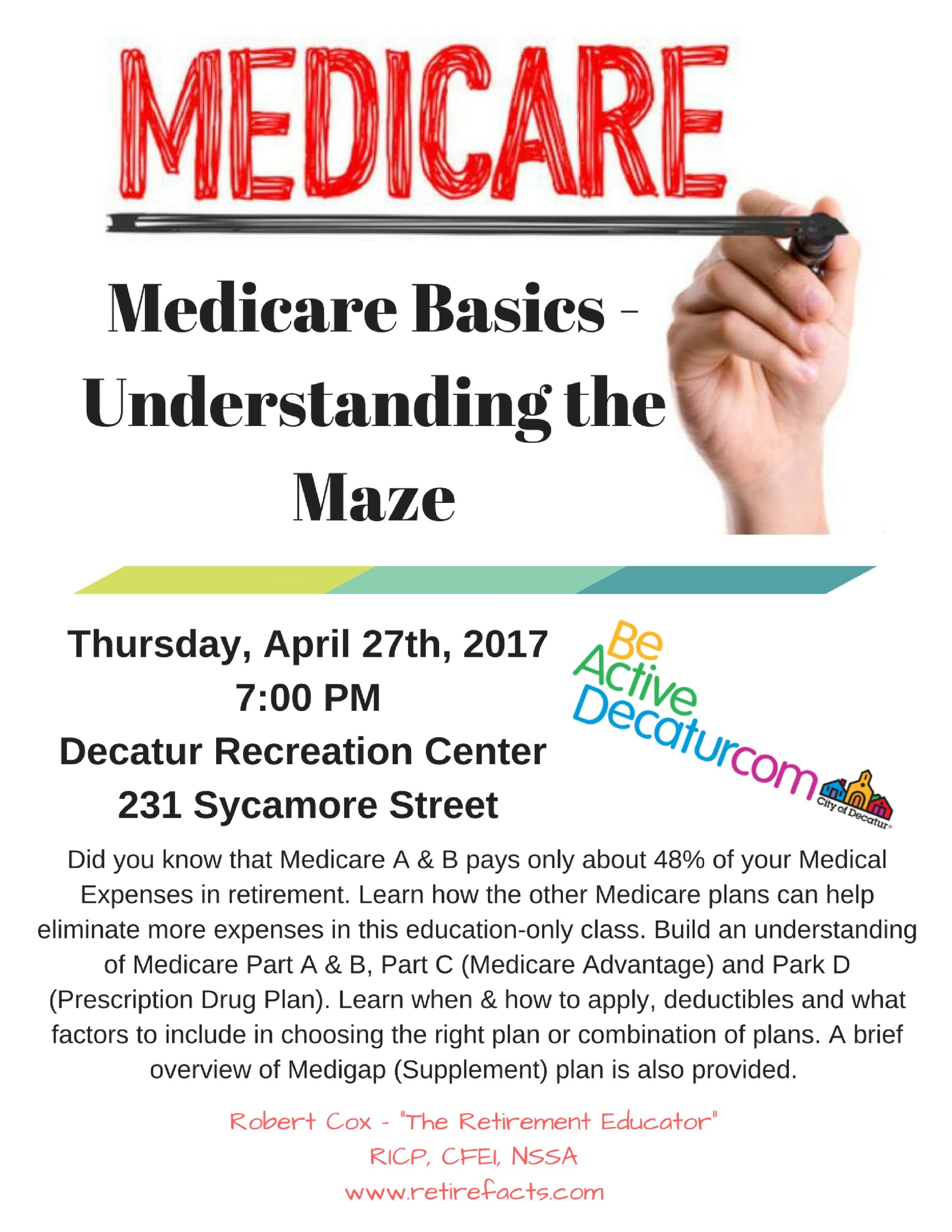 Medicare Basics Class Tonight @ 7PM!