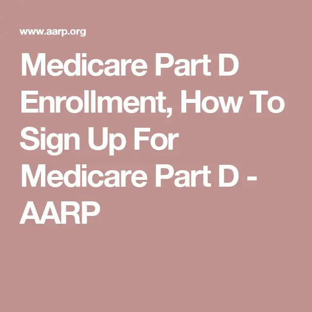 Medicare Part D Enrollment, How To Sign Up For Medicare Part D ...