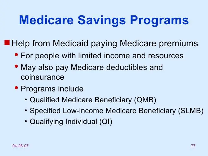 Medicare Savings Programs Help from Medicaid paying ...