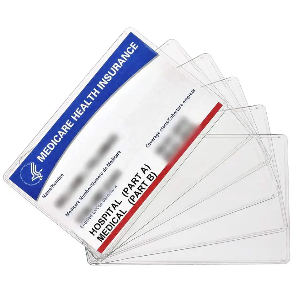 New Medicare Card Holder Protector Sleeves, 10 Pack Clear ...