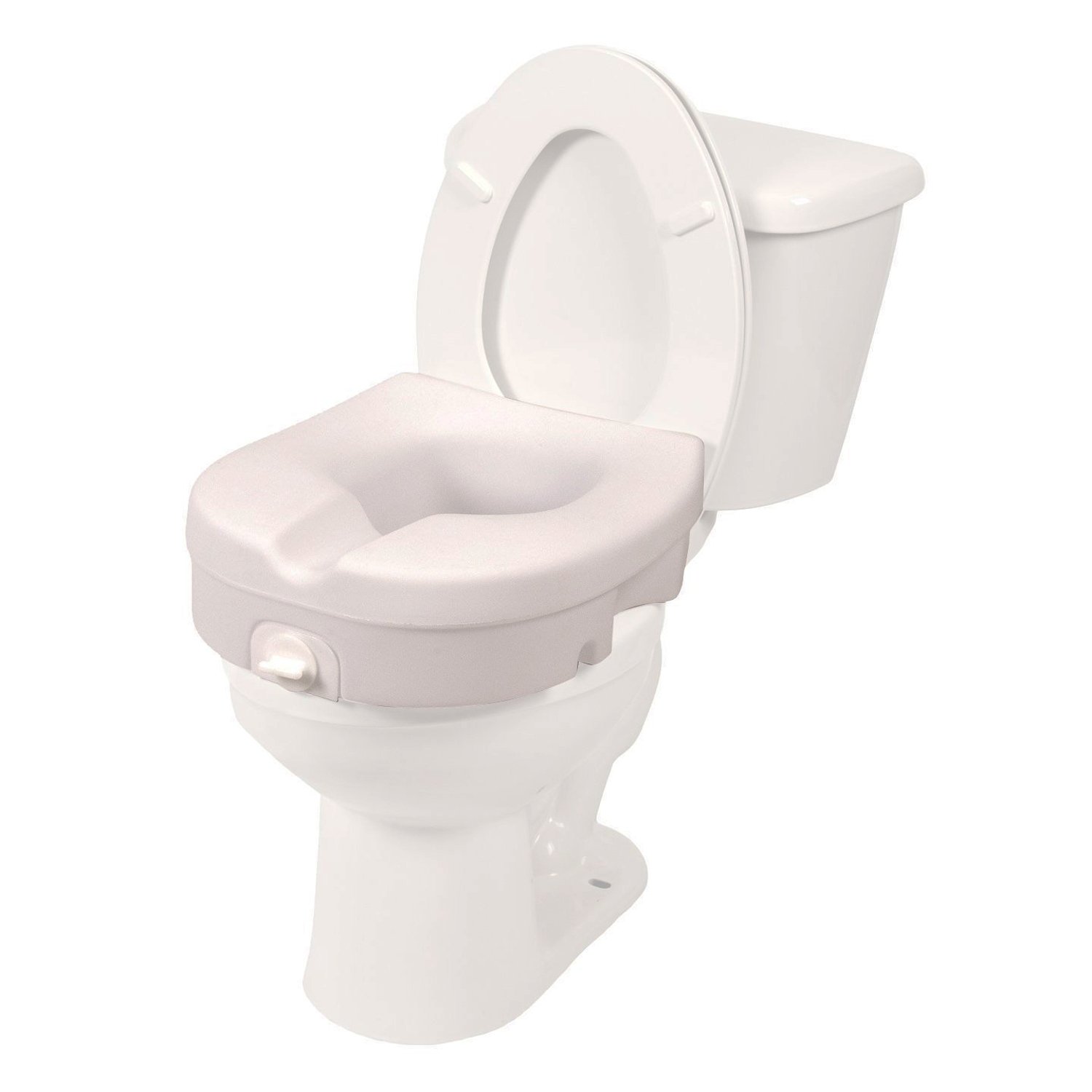 PCP Molded Toilet Seat Riser With Tightening Lock, White ...