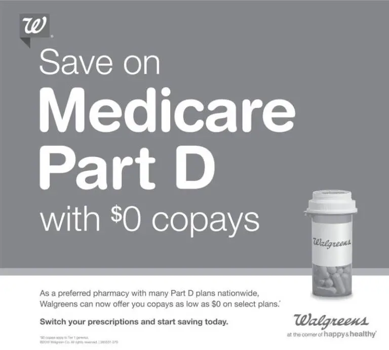 Save On Medicare Part D With $0 Copays at Walgreens