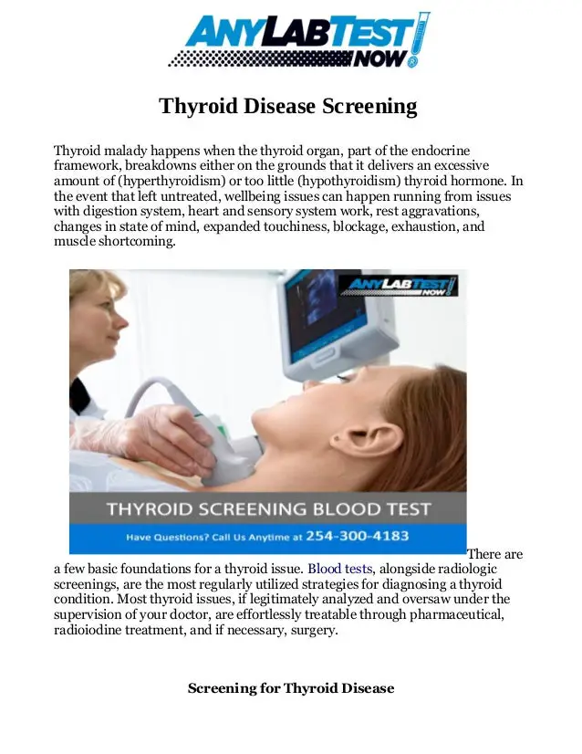 Screening For Thyroid Disease