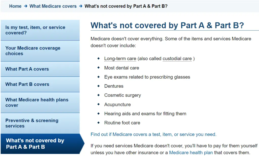 what-is-not-covered-by-medicare-part-a-and-b-medicaretalk